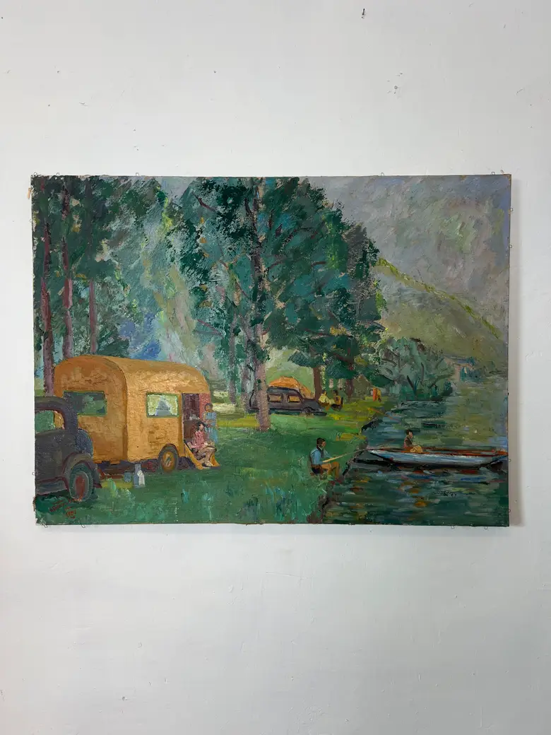 Huile sur toile des années 50