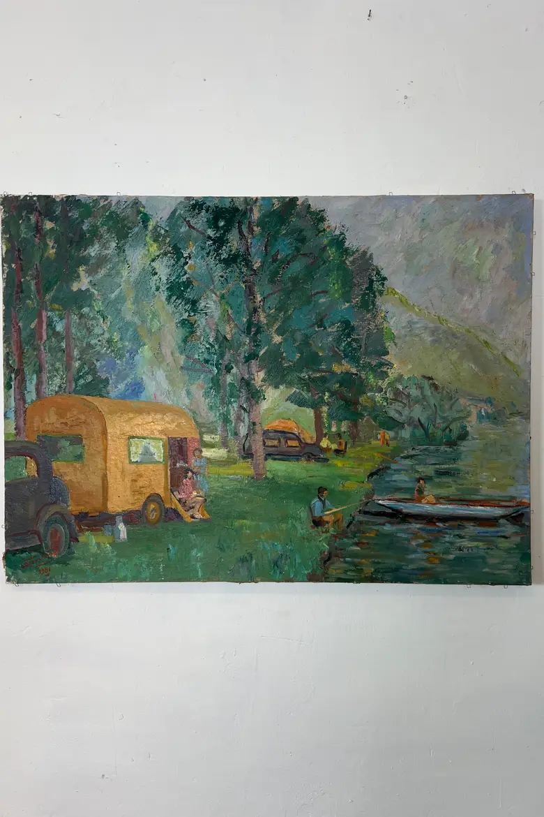 Huile sur toile des années 50
