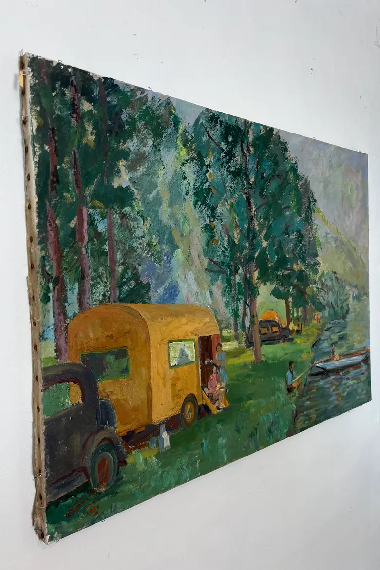Huile sur toile des années 50