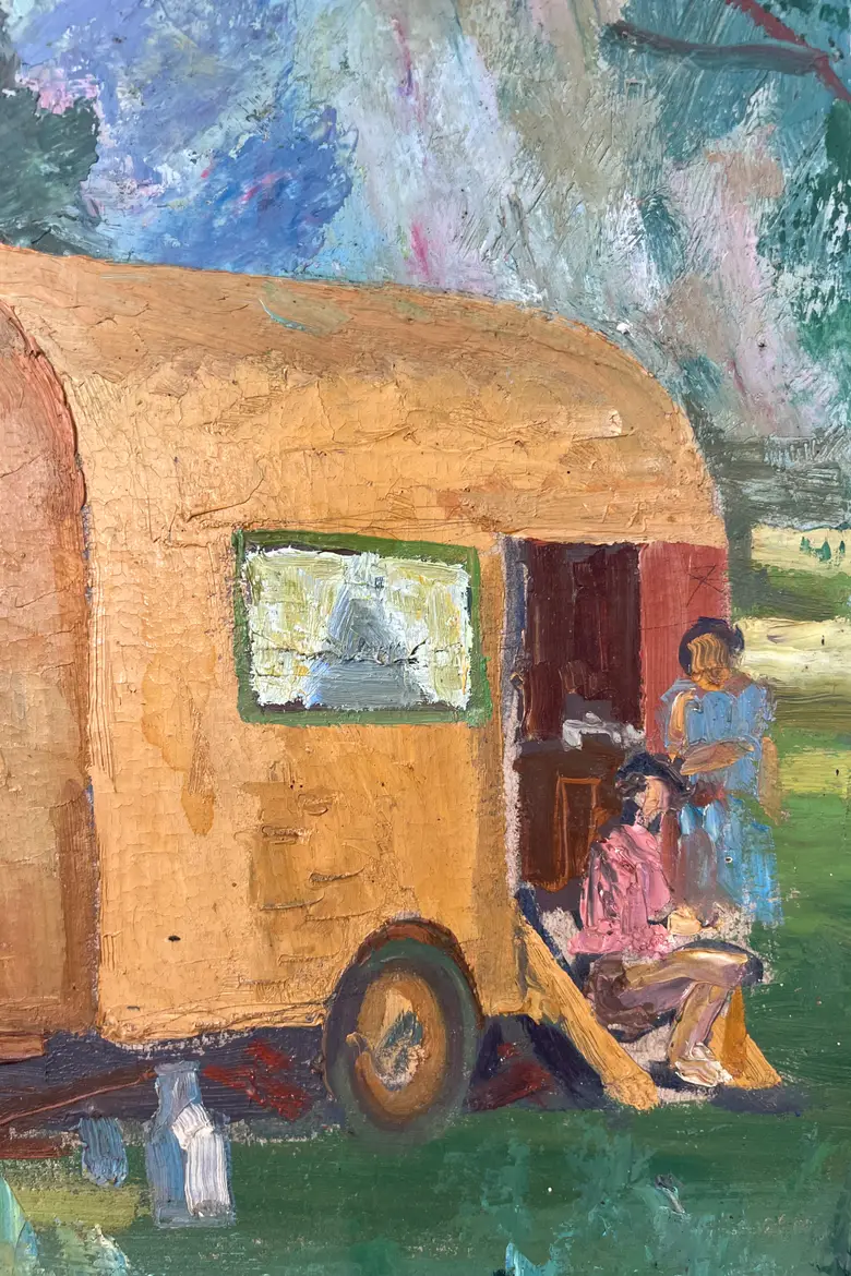 Huile sur toile des années 50