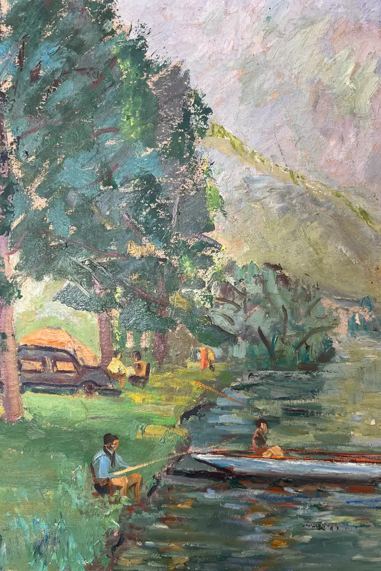 Huile sur toile des années 50