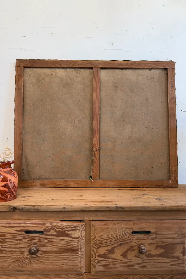 Huile sur toile “Le déjeuner” signée Dolly Davis