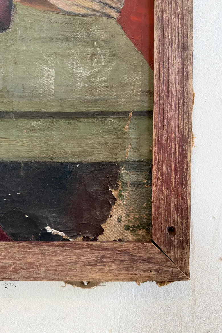 Huile sur toile “Le déjeuner” signée Dolly Davis