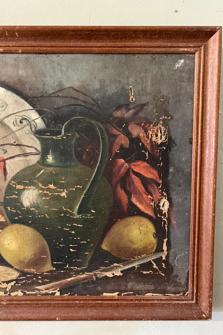 Huile sur toile " nature morte" Début XXème