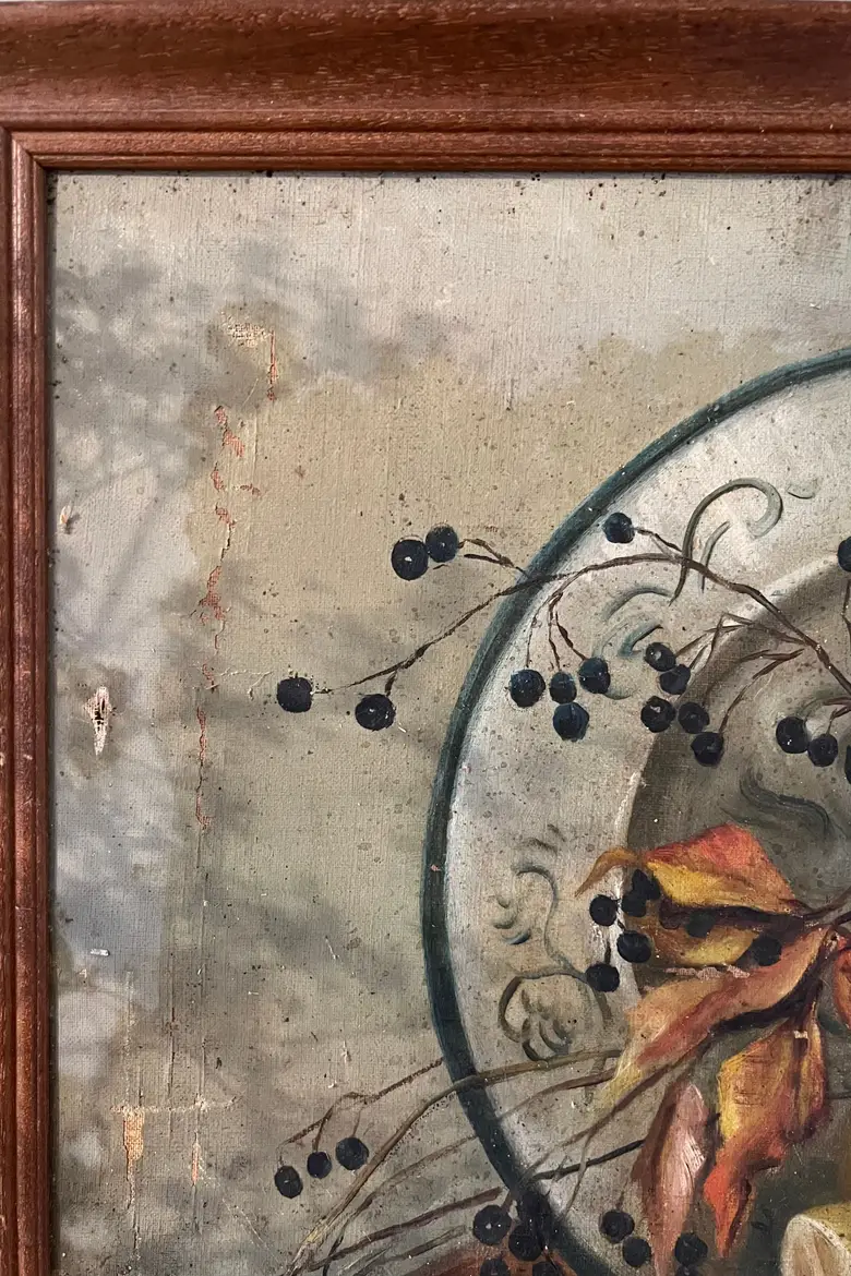 Huile sur toile " nature morte" Début XXème