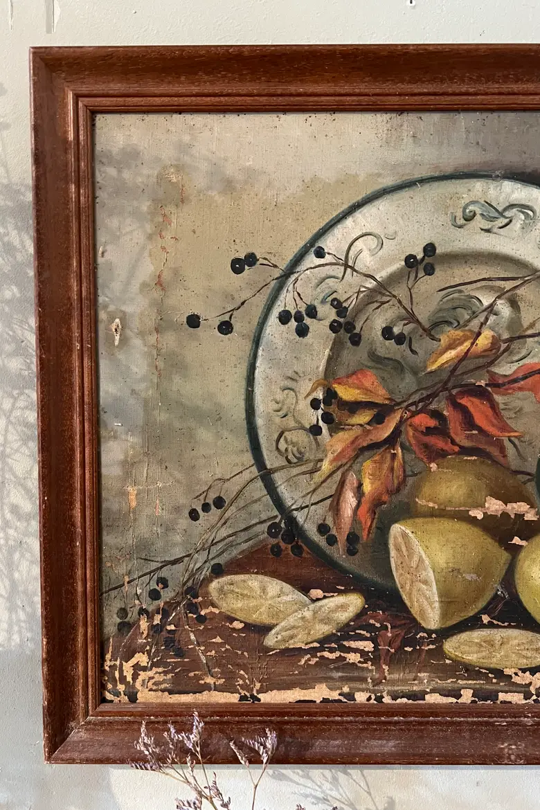 Huile sur toile " nature morte" Début XXème