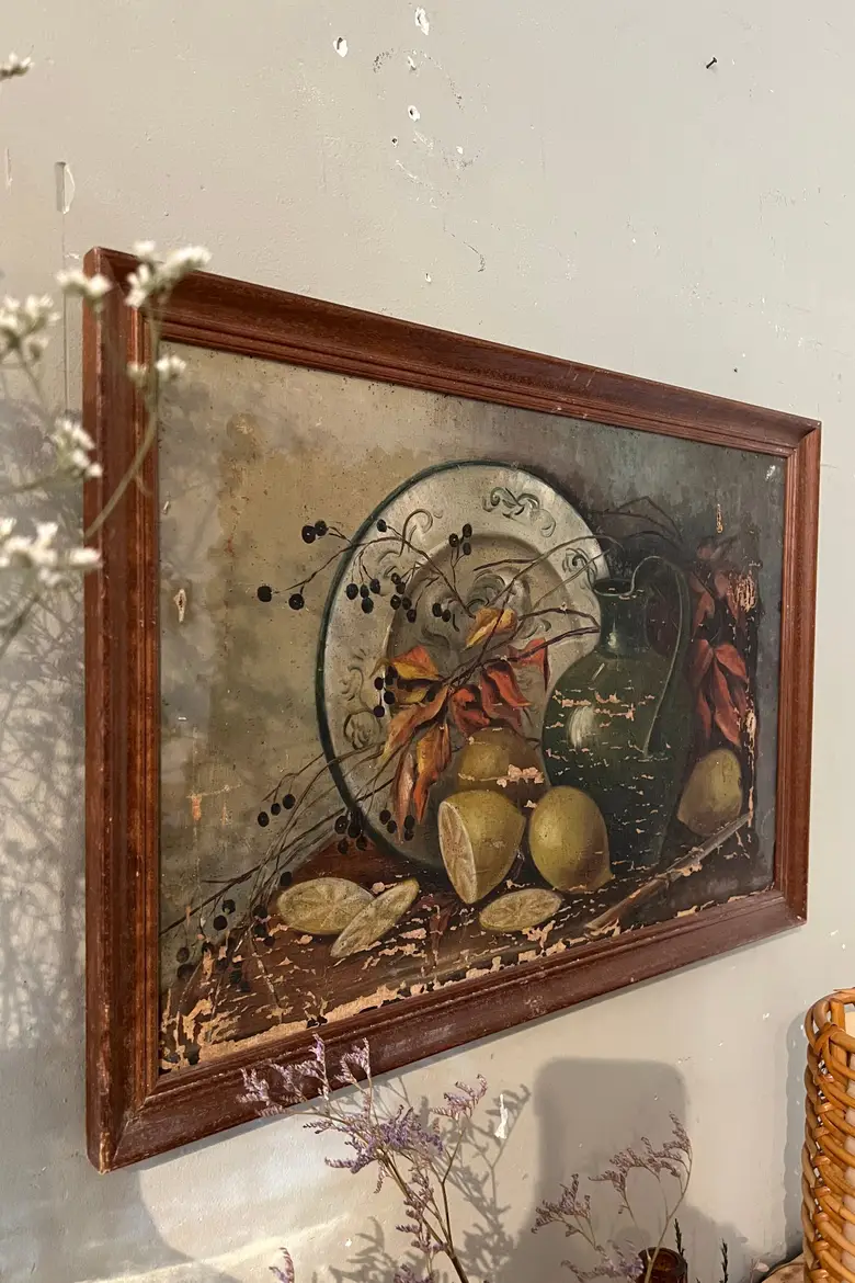 Huile sur toile " nature morte" Début XXème
