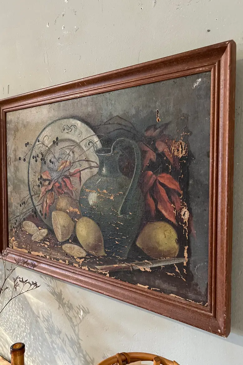 Huile sur toile " nature morte" Début XXème
