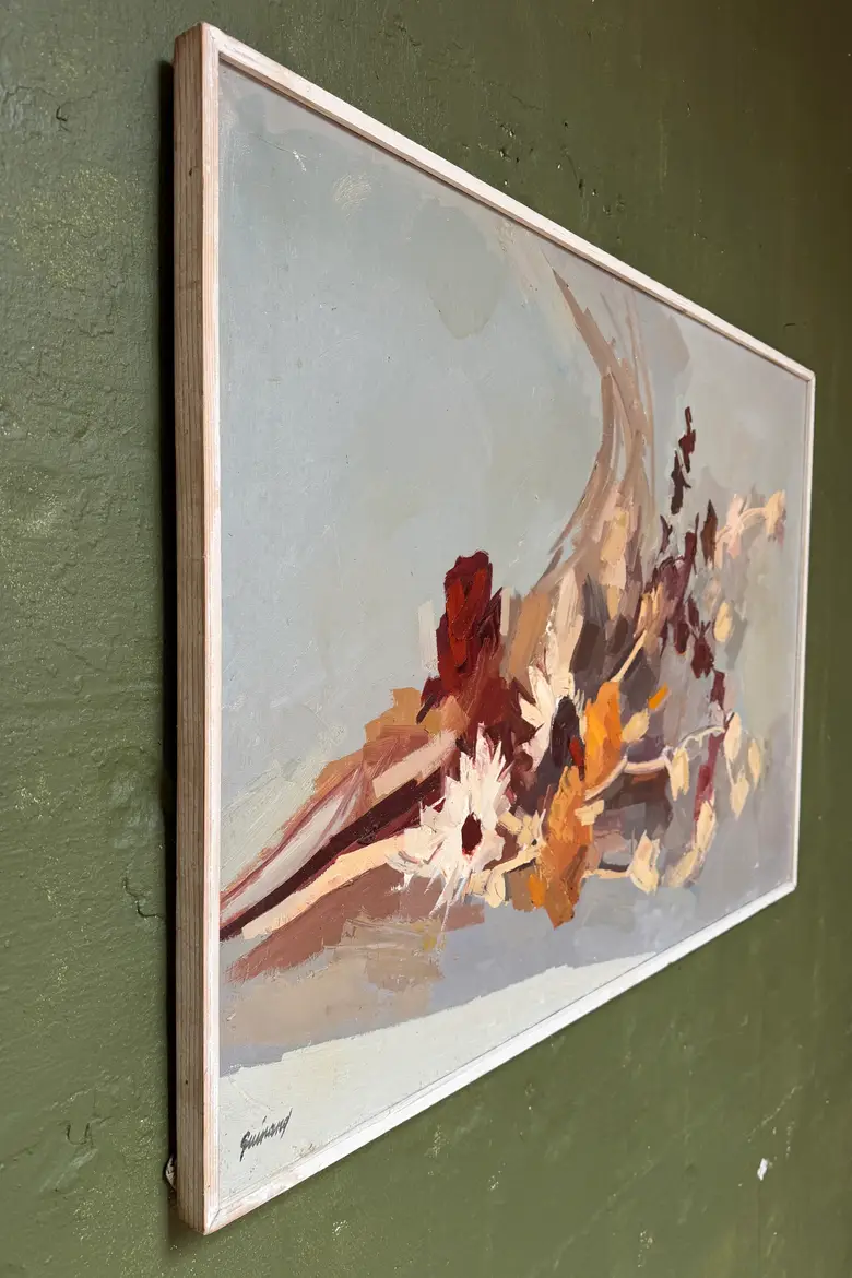 Huile sur toile René Guinand – “Bouquet d’anniversaire”, 1972