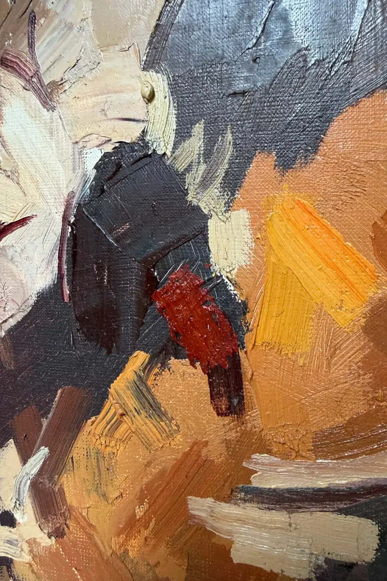 Huile sur toile René Guinand – “Bouquet d’anniversaire”, 1972