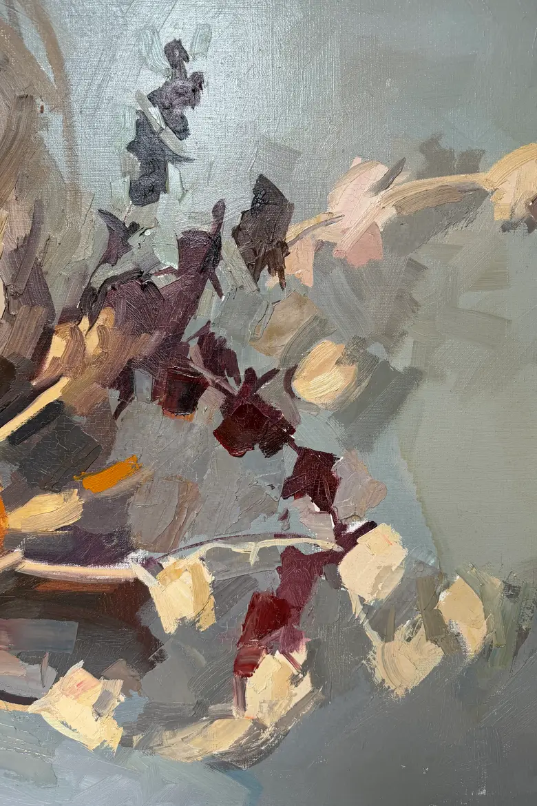 Huile sur toile René Guinand – “Bouquet d’anniversaire”, 1972