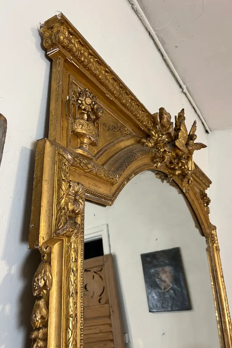 Immense miroir de château époque Louis XVI