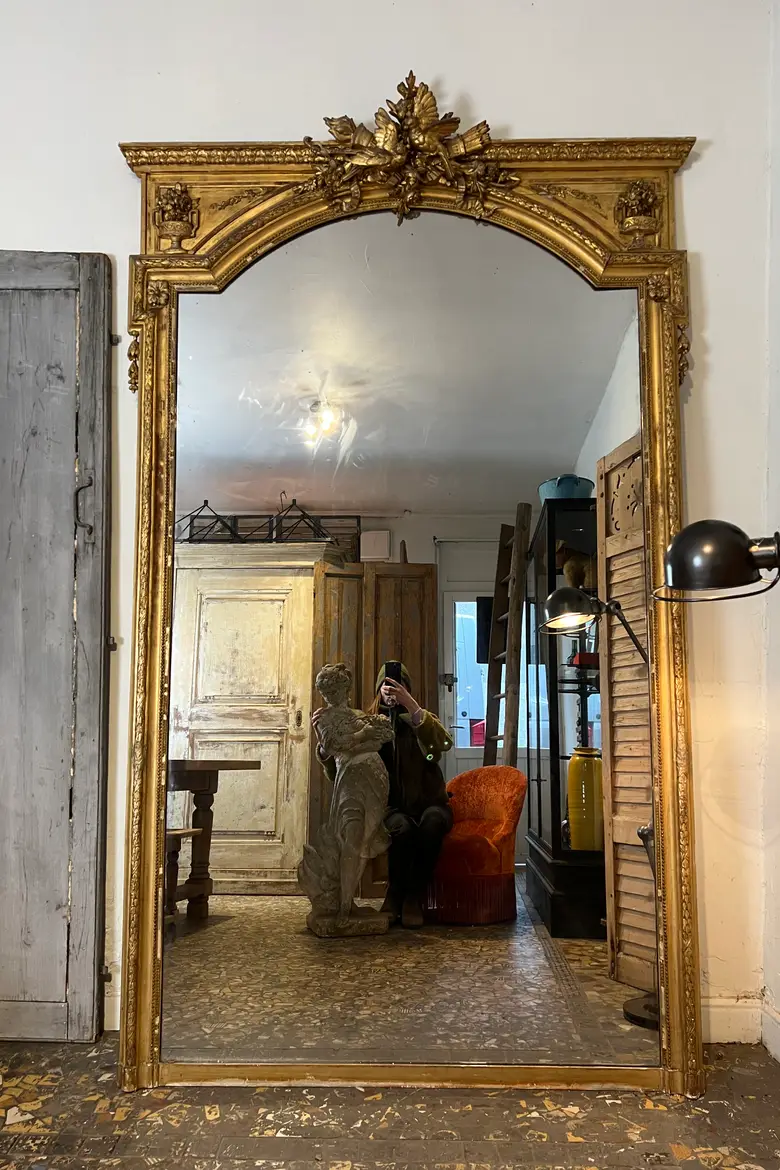 Immense miroir de château époque Louis XVI