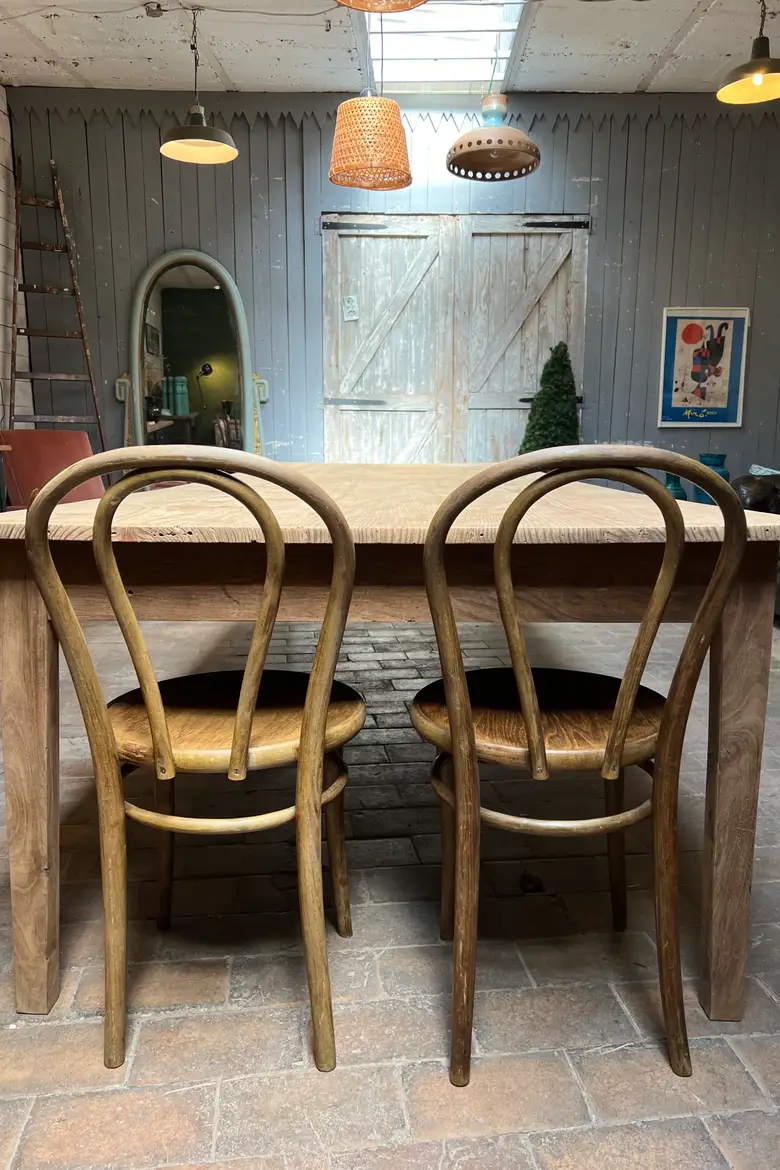 Immense table d’atelier en sapin Début XXème