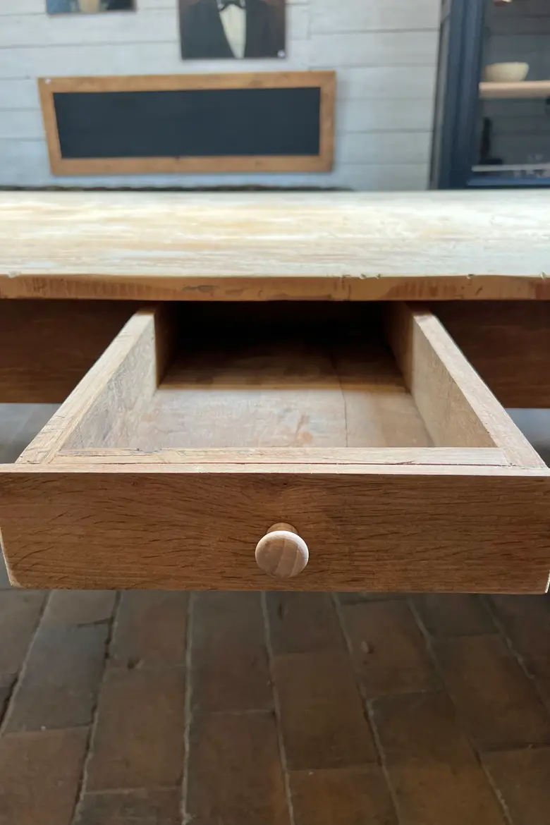 Immense table d’atelier en sapin Début XXème
