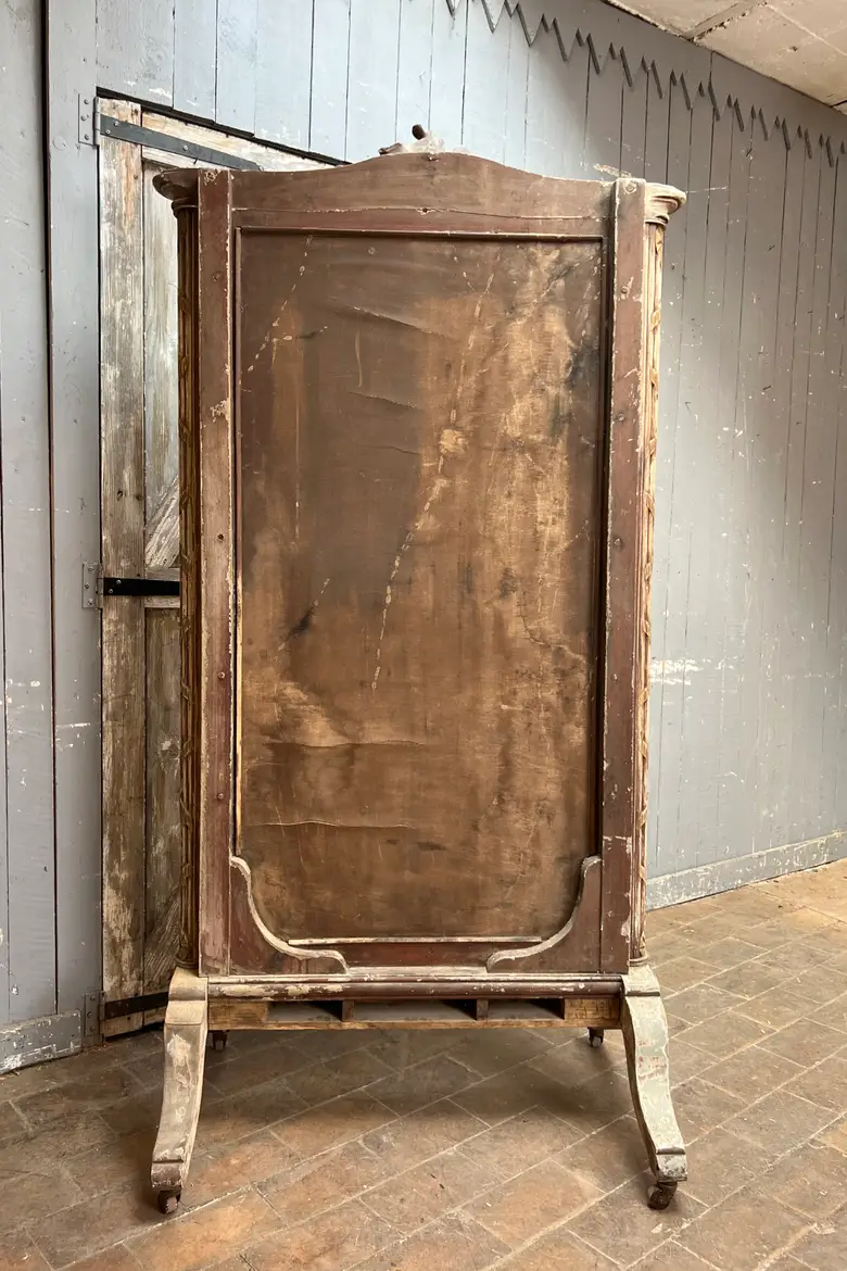 Imposant miroir triptyque de magasin