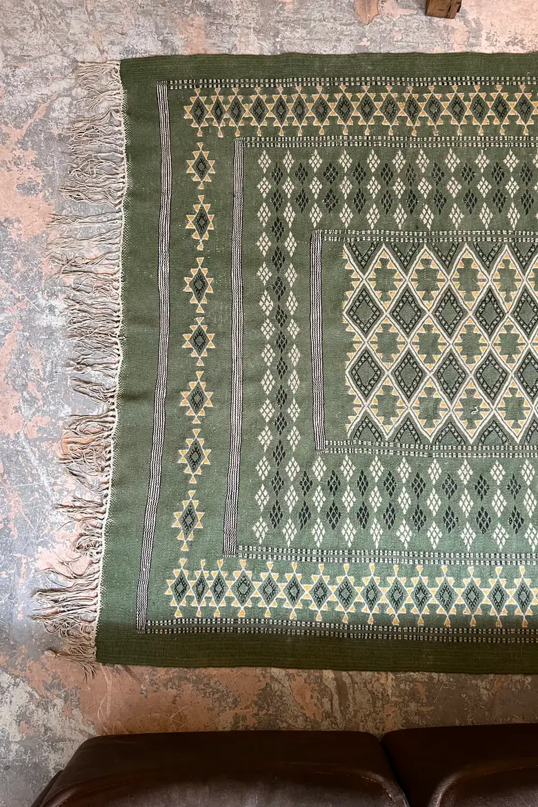 Kilim en laine vintage Années 60