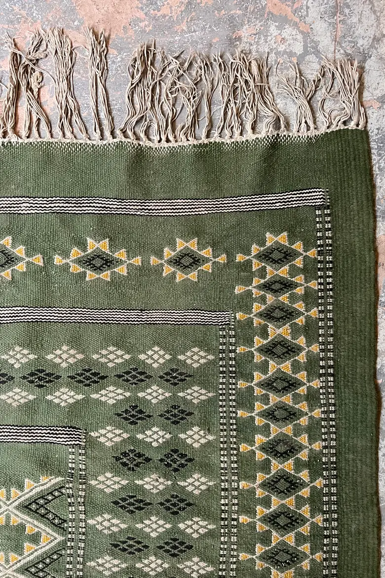 Kilim en laine vintage Années 60