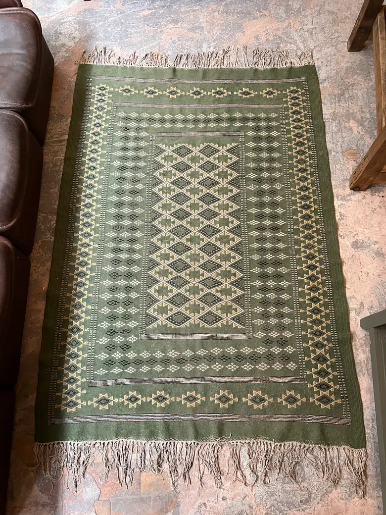 Kilim en laine vintage Années 60