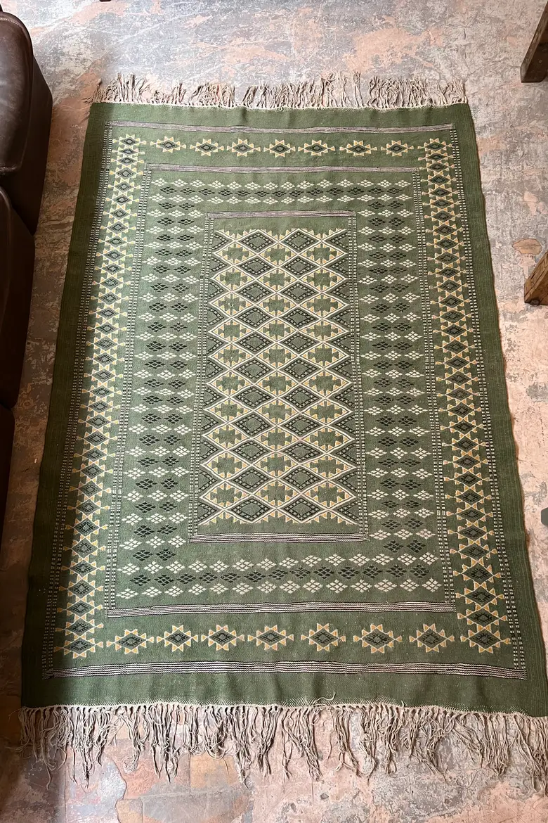 Kilim en laine vintage Années 60