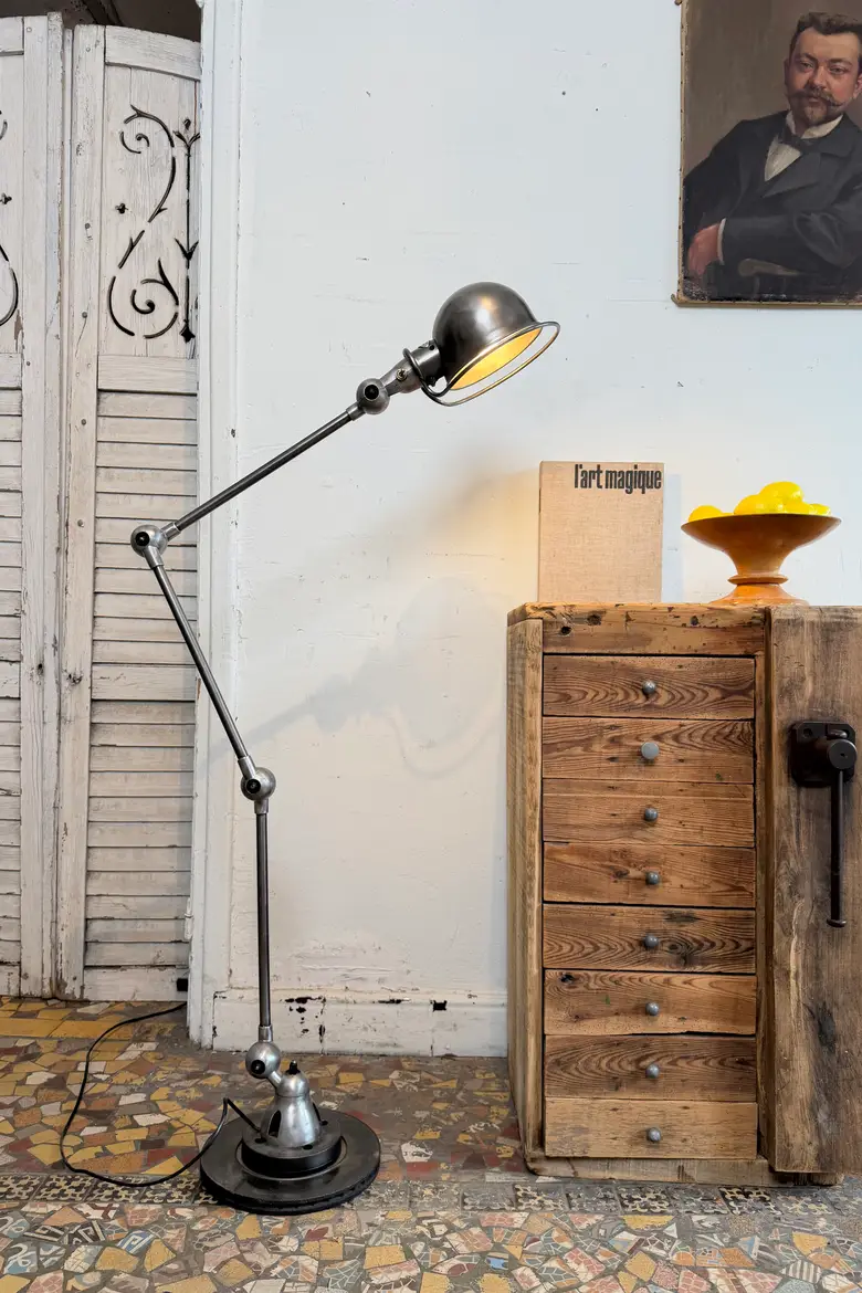 Lampadaire d’atelier Jieldé – Années 50