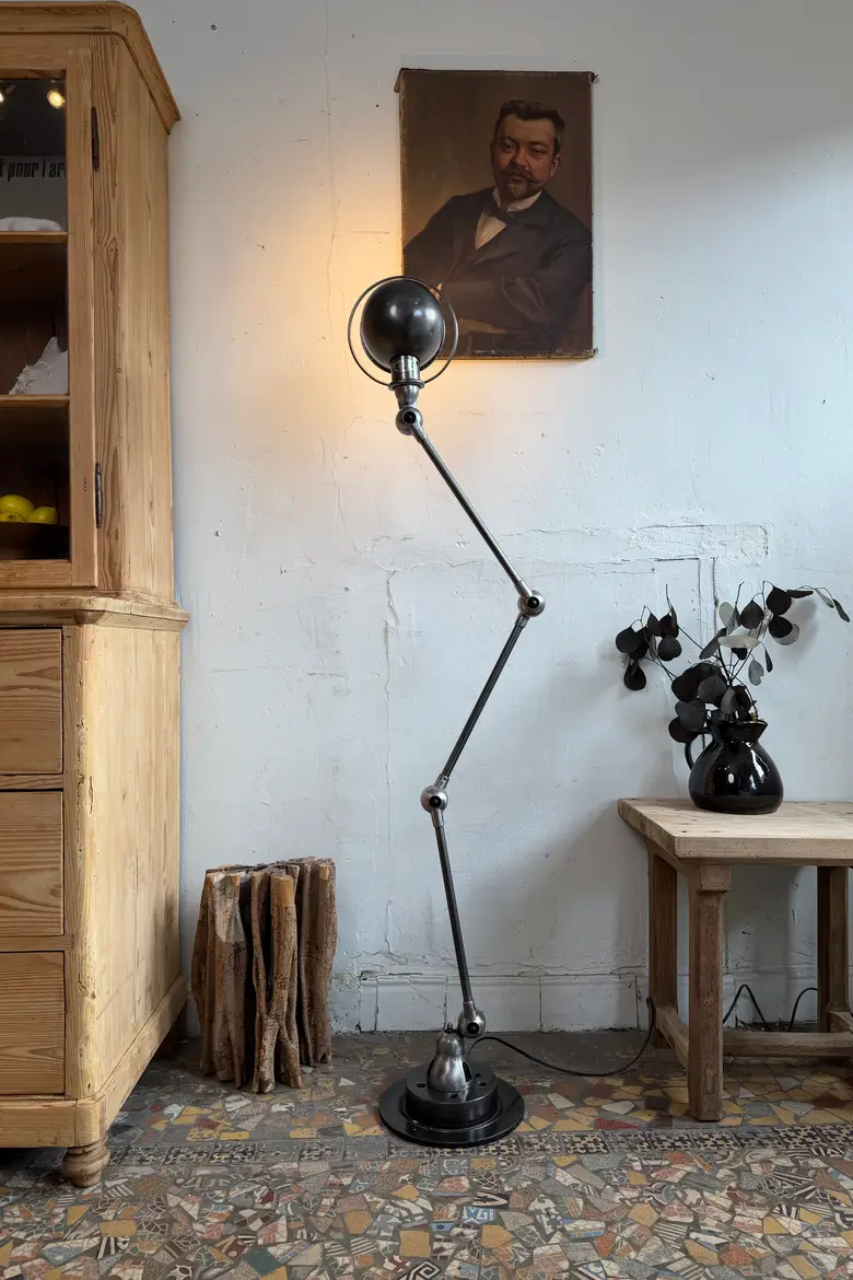Lampadaire d’atelier Jieldé – Années 50