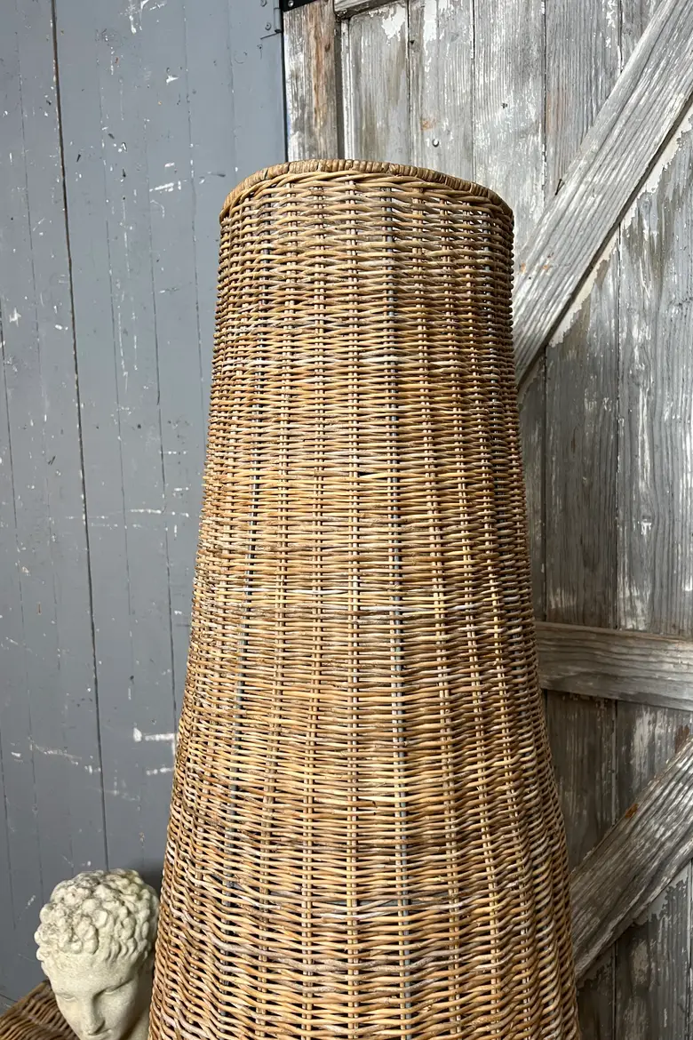 Lampadaire en osier années 60