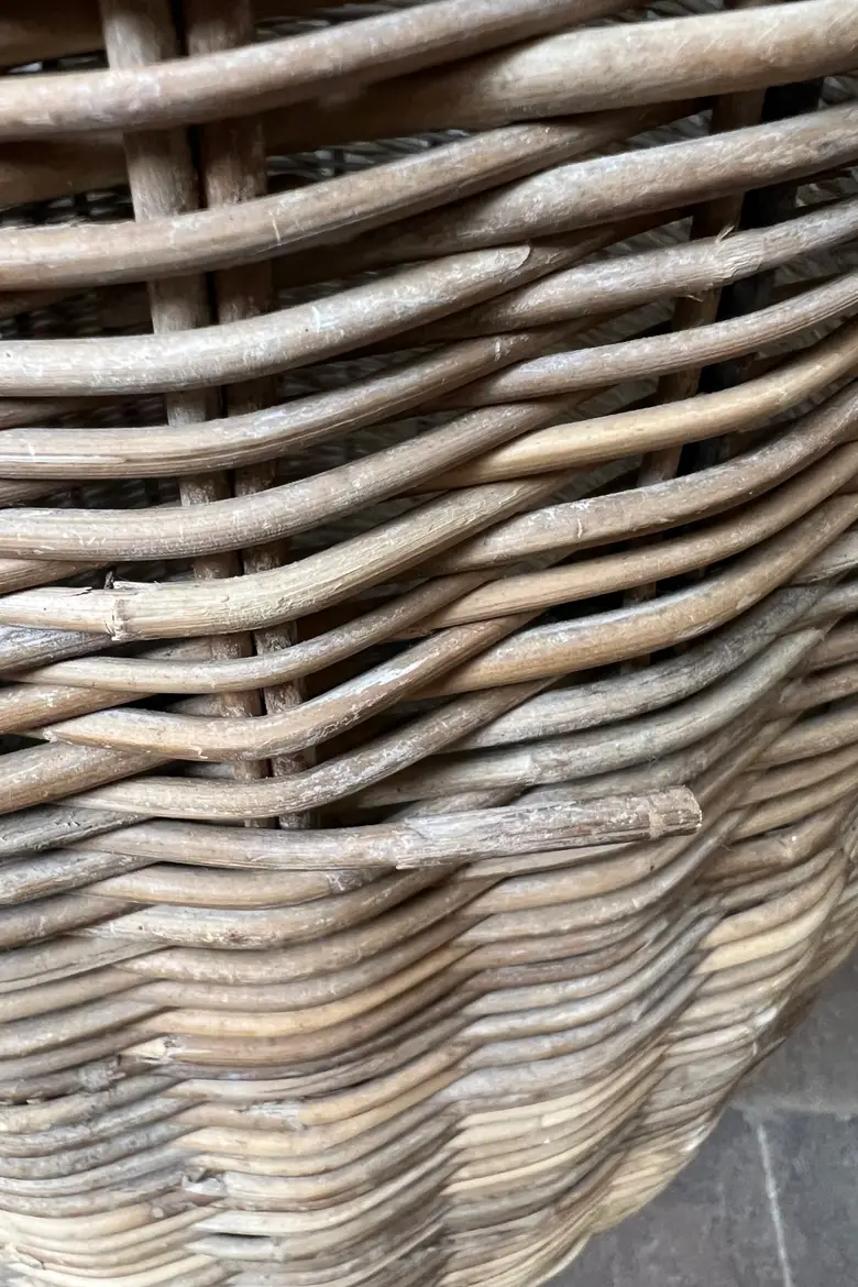 Lampadaire en osier années 60