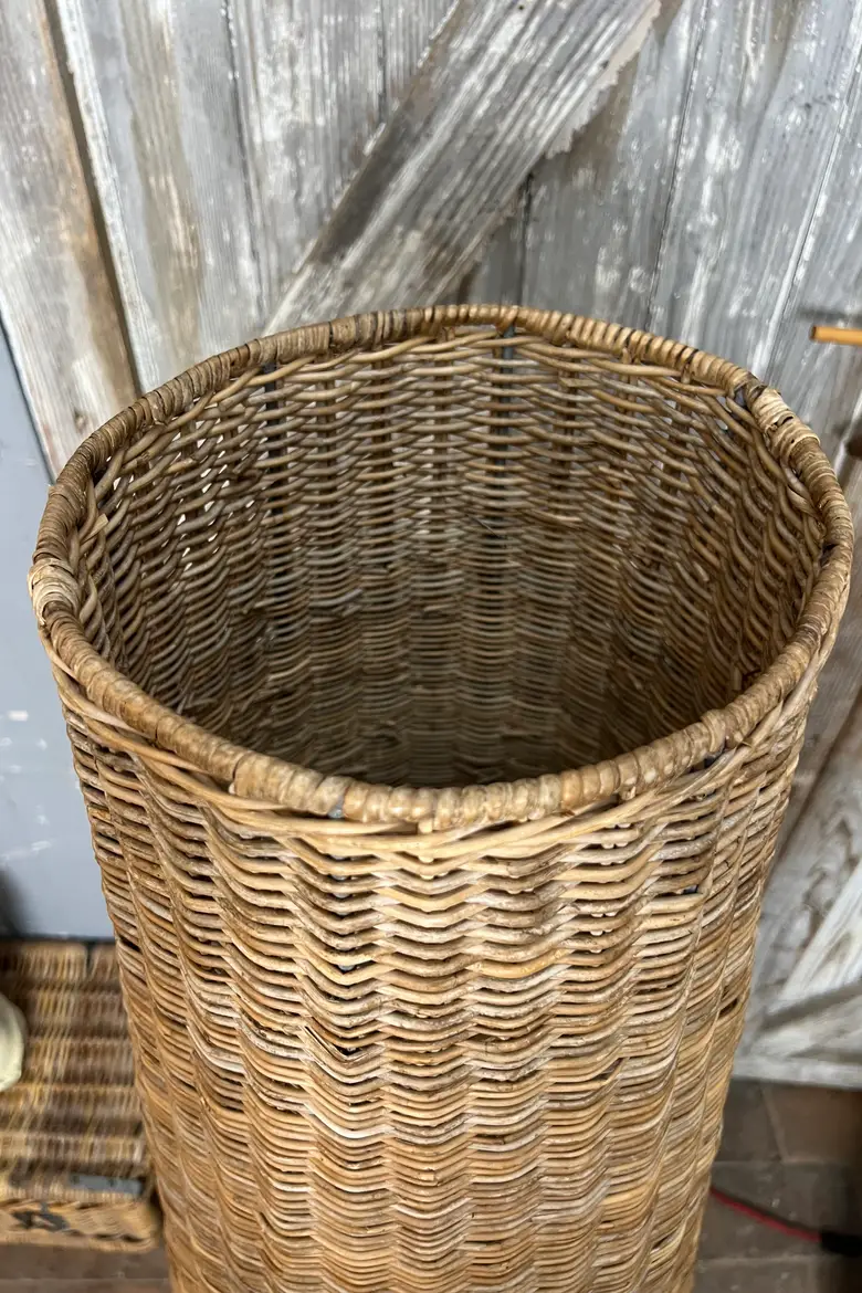 Lampadaire en osier années 60