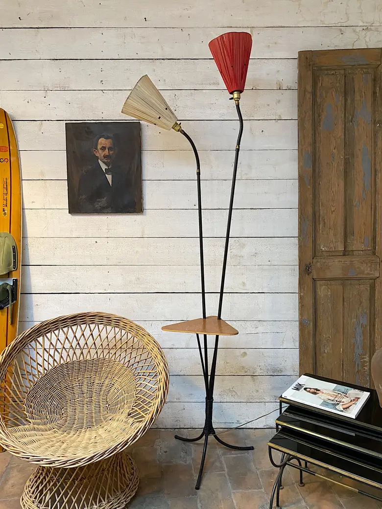 Lampadaire tripode vintage Années 50