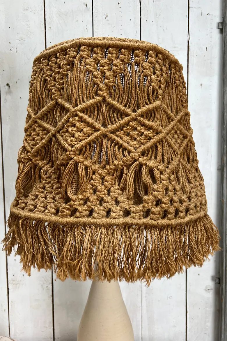 Lampe en céramique et corde