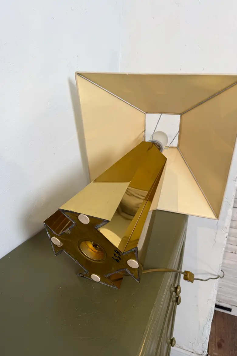 Lampe en laiton géométrique – Années 90