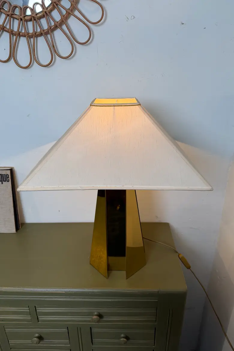 Lampe en laiton géométrique – Années 90