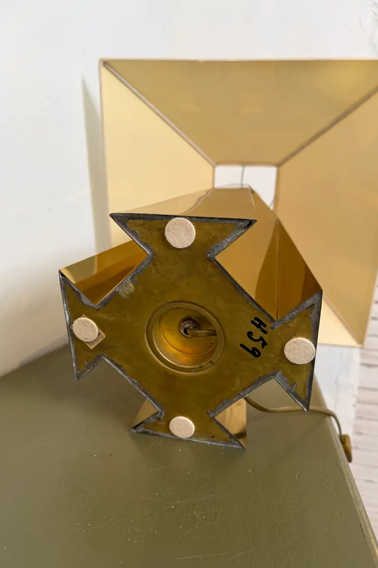 Lampe en laiton géométrique – Années 90