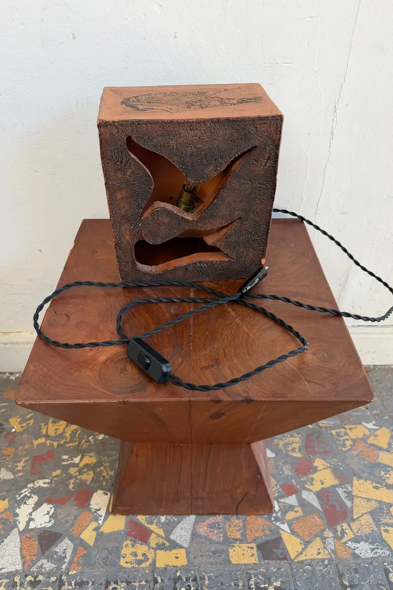Lampe en terre cuite années 70 Roche Bobois