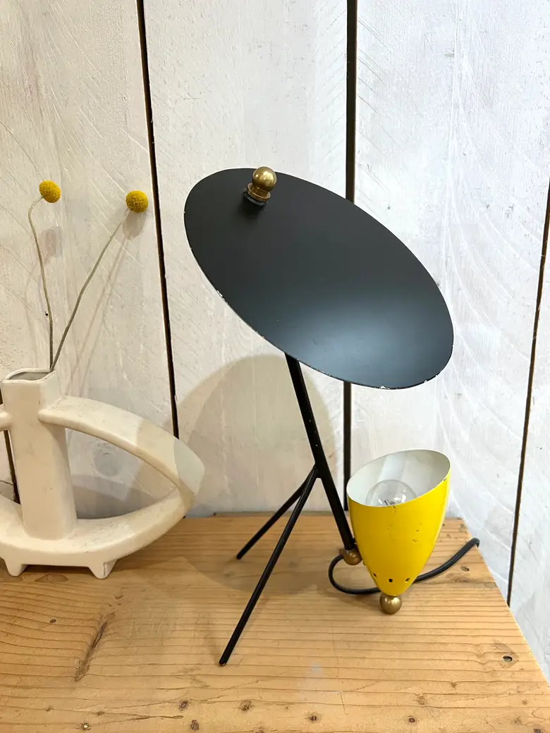 Lampe vintage dans le goût de Jacques Biny Années 50