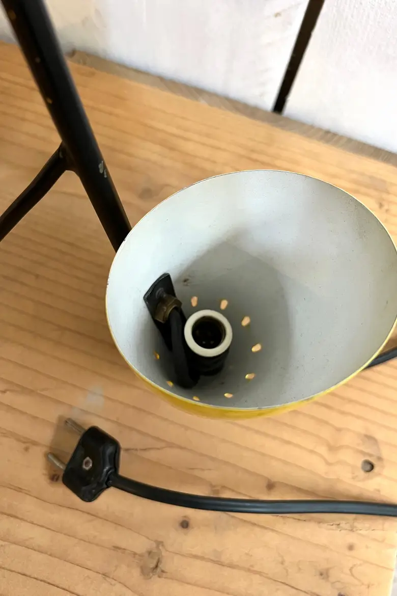 Lampe vintage dans le goût de Jacques Biny Années 50