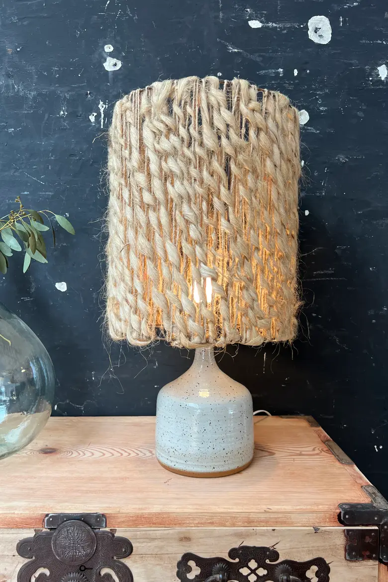 Lampe vintage en grès