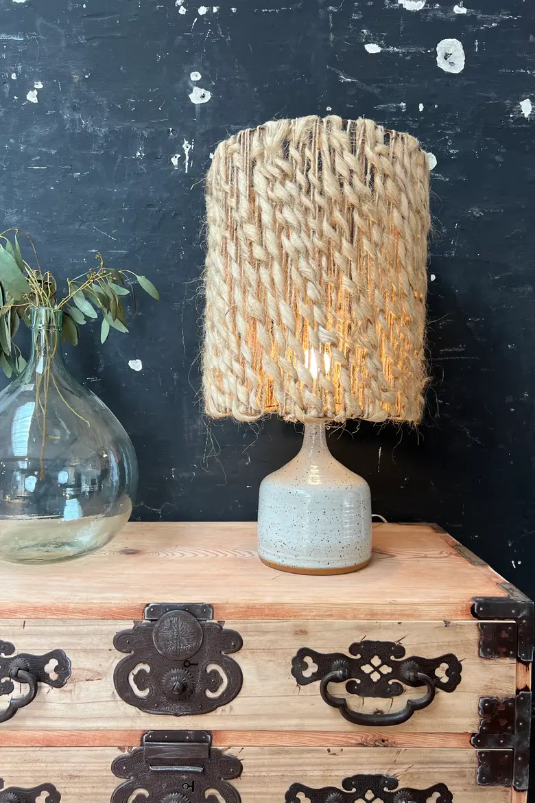 Lampe vintage en grès