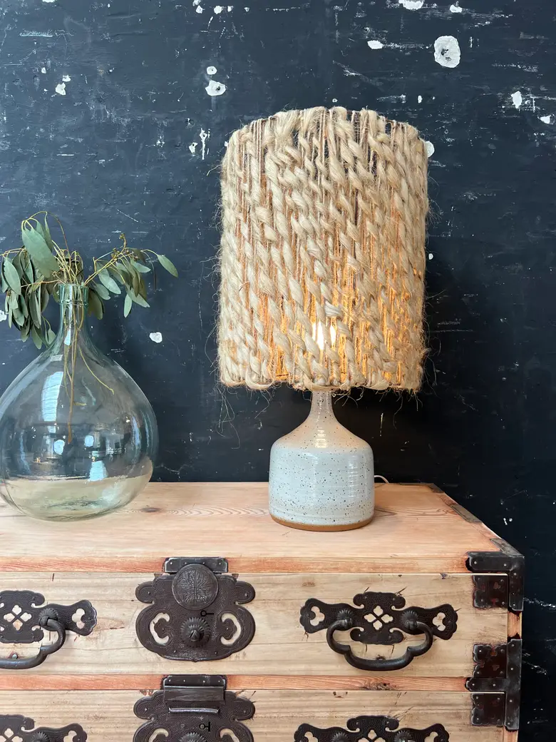 Lampe vintage en grès