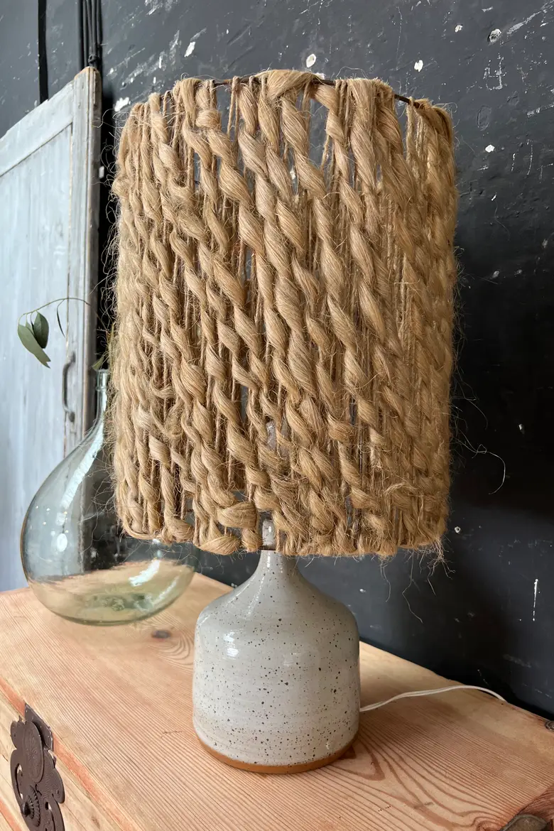Lampe vintage en grès