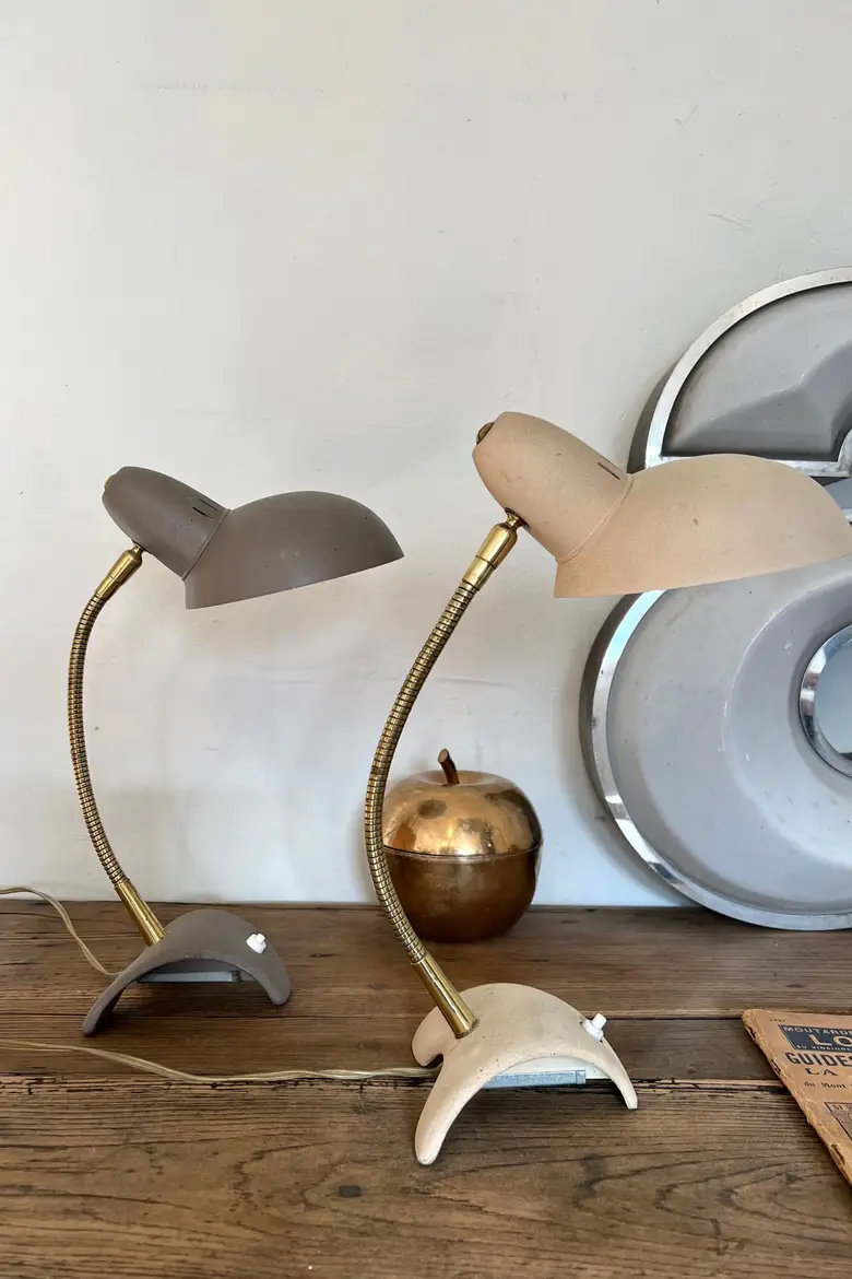 Lampes de bureau Jean Boris Lacroix Années 50