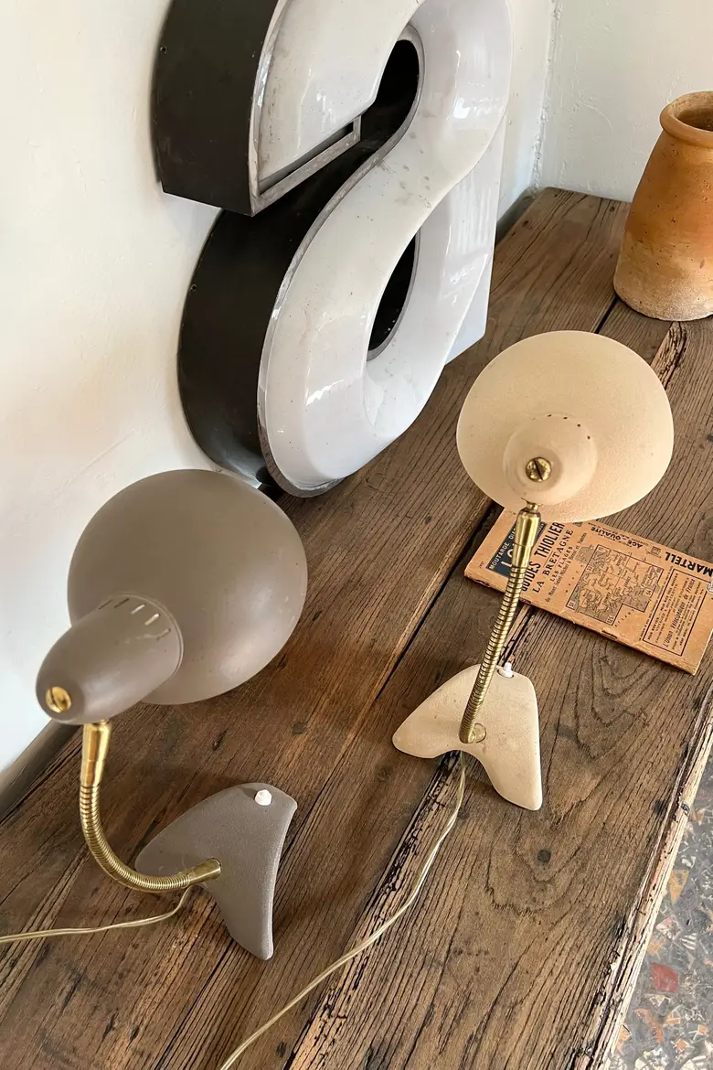 Lampes de bureau Jean Boris Lacroix Années 50