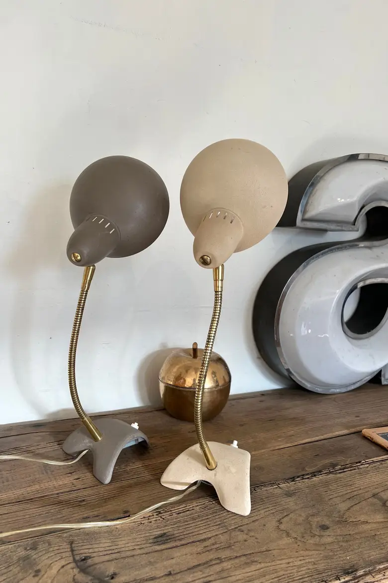 Lampes de bureau Jean Boris Lacroix Années 50