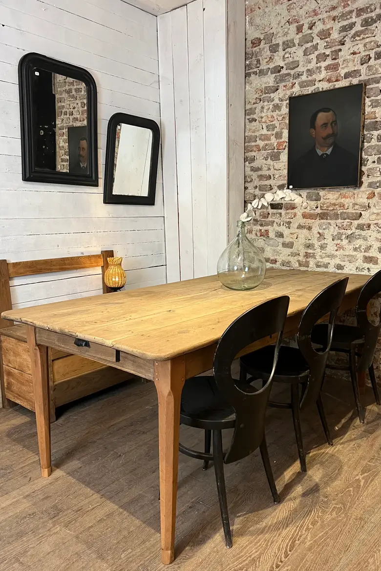 Large table en chêne Début XXème