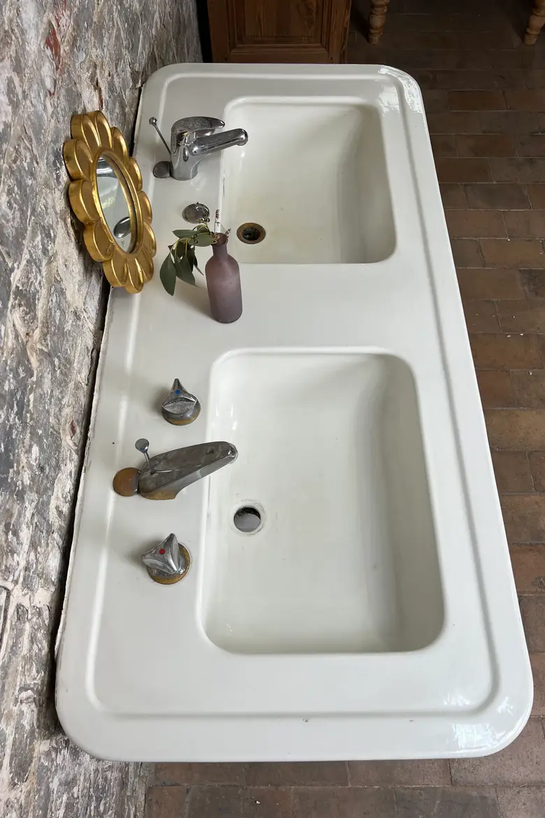 Lavabo double années 50