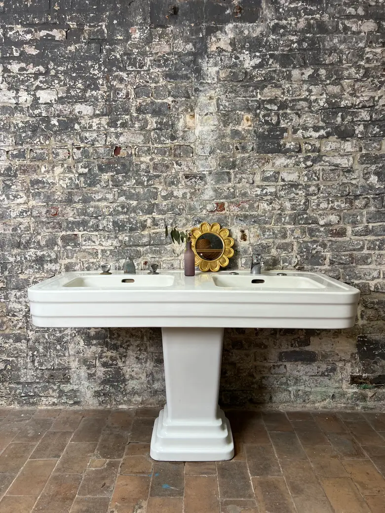 Lavabo double années 50