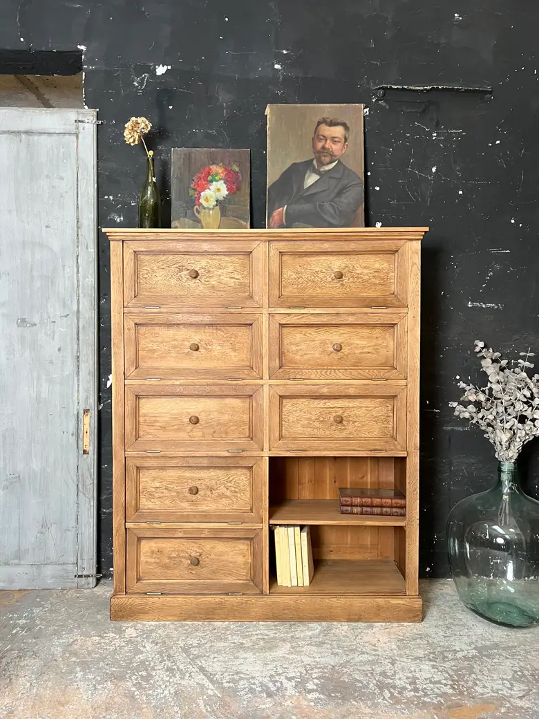 Meuble à clapets en chêne Début XXème