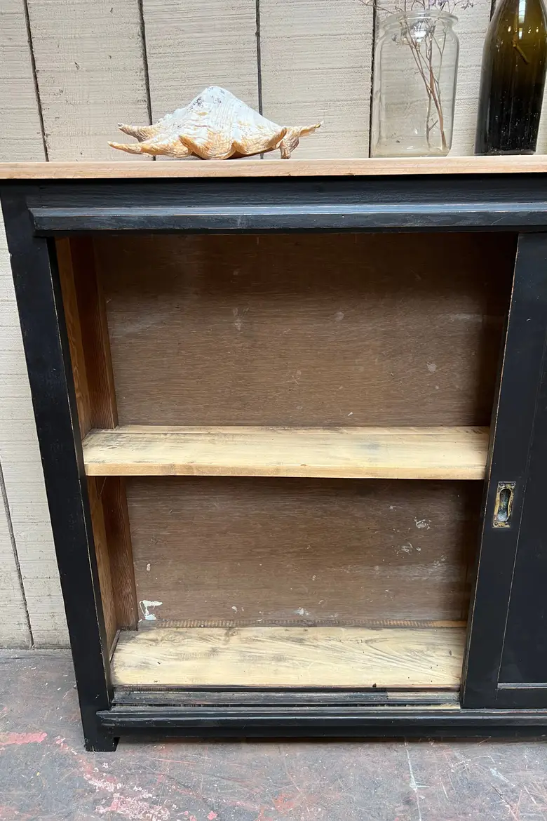 Meuble arrière de comptoir en bois Début XXème