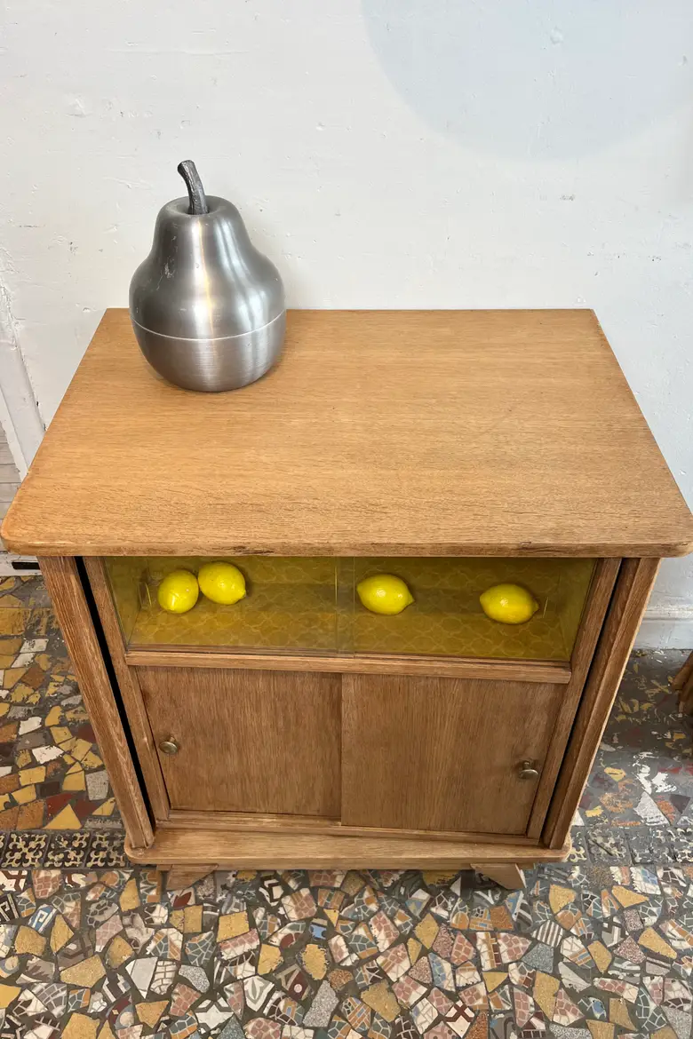 Meuble bar vintage en chêne
